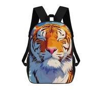 sinyumoney Sac À Dos Enfant Tranquil Tiger Portrait Sac À Dos Scolaire 3D Sac À Dos Scolaire Pour Enfants Sacs D'école Sac À Dos Tendance Avec Poche Sacs À Livres 17inch