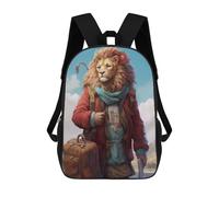 sinyumoney Sac À Dos Enfant Travel Guide Lion Sac À Dos Scolaire 3D Sac À Dos Scolaire Pour Enfants Sacs D'école Sac À Dos Tendance Avec Poche Sacs À Livres 17inch