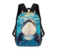 sinyumoney Sac À Dos Enfant Whale Underwater Illustration Sac À Dos Scolaire 3D Sac À Dos Scolaire Pour Enfants Sacs D'école Sac À Dos Tendance Avec Poche Sacs À Livres 17inch