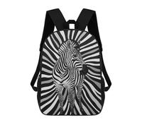 sinyumoney Sac À Dos Enfant Zebra in Black And White Sac À Dos Scolaire 3D Sac À Dos Scolaire Pour Enfants Sacs D'école Sac À Dos Tendance Avec Poche Sacs À Livres 17inch