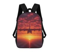 sinyumoney Sac À Dos Imprimé 3D Pour Garçons Et Filles Airplane at Sky Background Sac À Dos Scolaire Pour Enfants, Sac De Voyage Décontracté, Sac Pour Ordinateur Portable 17inch