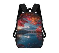 sinyumoney Sac À Dos Imprimé 3D Pour Garçons Et Filles Autumnal Lake Reflections Sac À Dos Scolaire Pour Enfants, Sac De Voyage Décontracté, Sac Pour Ordinateur Portable 17inch