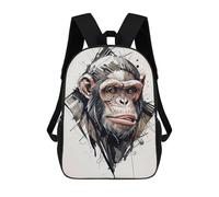 sinyumoney Sac À Dos Imprimé 3D Pour Garçons Et Filles Chimpanzee Portrait Sac À Dos Scolaire Pour Enfants, Sac De Voyage Décontracté, Sac Pour Ordinateur Portable 17inch