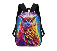 sinyumoney Sac À Dos Imprimé 3D Pour Garçons Et Filles Colorful Cosmic Owl Sac À Dos Scolaire Pour Enfants, Sac De Voyage Décontracté, Sac Pour Ordinateur Portable 17inch
