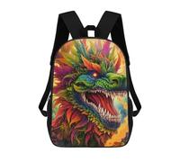 sinyumoney Sac À Dos Imprimé 3D Pour Garçons Et Filles Colorful Dragon Artwork -5 Sac À Dos Scolaire Pour Enfants, Sac De Voyage Décontracté, Sac Pour Ordinateur Portable 17inch