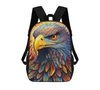 sinyumoney Sac À Dos Imprimé 3D Pour Garçons Et Filles Colorful Eagle Portrait -2 Sac À Dos Scolaire Pour Enfants, Sac De Voyage Décontracté, Sac Pour Ordinateur Portable 17inch