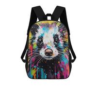 sinyumoney Sac À Dos Imprimé 3D Pour Garçons Et Filles Colorful Ferret Portrait Sac À Dos Scolaire Pour Enfants, Sac De Voyage Décontracté, Sac Pour Ordinateur Portable 17inch