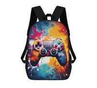sinyumoney Sac À Dos Imprimé 3D Pour Garçons Et Filles Colorful Gaming Controller Artwork-12 Sac À Dos Scolaire Pour Enfants, Sac De Voyage Décontracté, Sac Pour Ordinateur Portable 17inch