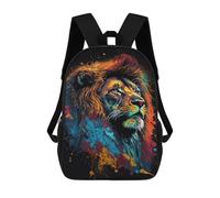 sinyumoney Sac À Dos Imprimé 3D Pour Garçons Et Filles Colorful Lion Art Print-12 Sac À Dos Scolaire Pour Enfants, Sac De Voyage Décontracté, Sac Pour Ordinateur Portable 17inch