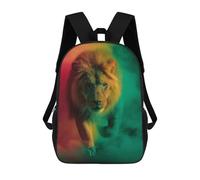 sinyumoney Sac À Dos Imprimé 3D Pour Garçons Et Filles Colorful Lion Portrait Sac À Dos Scolaire Pour Enfants, Sac De Voyage Décontracté, Sac Pour Ordinateur Portable 17inch