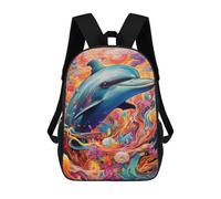 sinyumoney Sac À Dos Imprimé 3D Pour Garçons Et Filles Colorful Ocean Dreams Sac À Dos Scolaire Pour Enfants, Sac De Voyage Décontracté, Sac Pour Ordinateur Portable 17inch