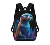 sinyumoney Sac À Dos Imprimé 3D Pour Garçons Et Filles Colorful Otter Illustration Sac À Dos Scolaire Pour Enfants, Sac De Voyage Décontracté, Sac Pour Ordinateur Portable 17inch