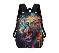 sinyumoney Sac À Dos Imprimé 3D Pour Garçons Et Filles Colorful Tiger Portrait -1 Sac À Dos Scolaire Pour Enfants, Sac De Voyage Décontracté, Sac Pour Ordinateur Portable 17inch
