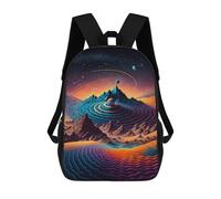 sinyumoney Sac À Dos Imprimé 3D Pour Garçons Et Filles Cosmic Mountain Landscape-1 Sac À Dos Scolaire Pour Enfants, Sac De Voyage Décontracté, Sac Pour Ordinateur Portable 17inch