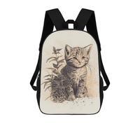 sinyumoney Sac À Dos Imprimé 3D Pour Garçons Et Filles Cute Kitty Sac À Dos Scolaire Pour Enfants, Sac De Voyage Décontracté, Sac Pour Ordinateur Portable 17inch