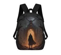 sinyumoney Sac À Dos Imprimé 3D Pour Garçons Et Filles Dark Forest Gateway Sac À Dos Scolaire Pour Enfants, Sac De Voyage Décontracté, Sac Pour Ordinateur Portable 17inch