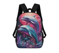 sinyumoney Sac À Dos Imprimé 3D Pour Garçons Et Filles Dolphins in A Colorful Ocean -1 Sac À Dos Scolaire Pour Enfants, Sac De Voyage Décontracté, Sac Pour Ordinateur Portable 17inch