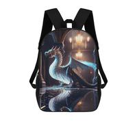 sinyumoney Sac À Dos Imprimé 3D Pour Garçons Et Filles Dragon in Grand Hall -2 Sac À Dos Scolaire Pour Enfants, Sac De Voyage Décontracté, Sac Pour Ordinateur Portable 17inch
