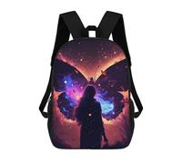 sinyumoney Sac À Dos Imprimé 3D Pour Garçons Et Filles Enchanted Butterfly Journey Sac À Dos Scolaire Pour Enfants, Sac De Voyage Décontracté, Sac Pour Ordinateur Portable 17inch