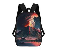 sinyumoney Sac À Dos Imprimé 3D Pour Garçons Et Filles Eruption Volcano Sac À Dos Scolaire Pour Enfants, Sac De Voyage Décontracté, Sac Pour Ordinateur Portable 17inch