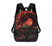 sinyumoney Sac À Dos Imprimé 3D Pour Garçons Et Filles Fantasy Red Fullmon Dragon Sac À Dos Scolaire Pour Enfants, Sac De Voyage Décontracté, Sac Pour Ordinateur Portable 17inch