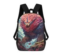 sinyumoney Sac À Dos Imprimé 3D Pour Garçons Et Filles Fiery Beast in Action Sac À Dos Scolaire Pour Enfants, Sac De Voyage Décontracté, Sac Pour Ordinateur Portable 17inch