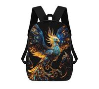 sinyumoney Sac À Dos Imprimé 3D Pour Garçons Et Filles Flaming Phoenix Artwork Sac À Dos Scolaire Pour Enfants, Sac De Voyage Décontracté, Sac Pour Ordinateur Portable 17inch
