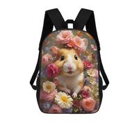 sinyumoney Sac À Dos Imprimé 3D Pour Garçons Et Filles Floral Hamster Delight Sac À Dos Scolaire Pour Enfants, Sac De Voyage Décontracté, Sac Pour Ordinateur Portable 17inch