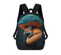 sinyumoney Sac À Dos Imprimé 3D Pour Garçons Et Filles Fox Sleeping Mushroom Sac À Dos Scolaire Pour Enfants, Sac De Voyage Décontracté, Sac Pour Ordinateur Portable 17inch