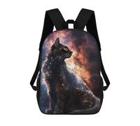 sinyumoney Sac À Dos Imprimé 3D Pour Garçons Et Filles Galactic Cat Majesty Sac À Dos Scolaire Pour Enfants, Sac De Voyage Décontracté, Sac Pour Ordinateur Portable 17inch