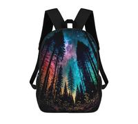 sinyumoney Sac À Dos Imprimé 3D Pour Garçons Et Filles Galactic Forest Fantasy Sac À Dos Scolaire Pour Enfants, Sac De Voyage Décontracté, Sac Pour Ordinateur Portable 17inch