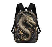 sinyumoney Sac À Dos Imprimé 3D Pour Garçons Et Filles Golden Dragon Illustration-4 Sac À Dos Scolaire Pour Enfants, Sac De Voyage Décontracté, Sac Pour Ordinateur Portable 17inch