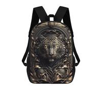 sinyumoney Sac À Dos Imprimé 3D Pour Garçons Et Filles Golden Tiger Portrait-5 Sac À Dos Scolaire Pour Enfants, Sac De Voyage Décontracté, Sac Pour Ordinateur Portable 17inch