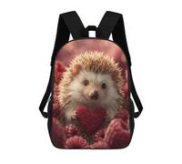 sinyumoney Sac À Dos Imprimé 3D Pour Garçons Et Filles Hedgehog with Heart And Berries Sac À Dos Scolaire Pour Enfants, Sac De Voyage Décontracté, Sac Pour Ordinateur Portable 17inch