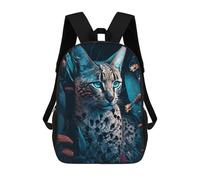 sinyumoney Sac À Dos Imprimé 3D Pour Garçons Et Filles Jaguar in Enchanted Garden Sac À Dos Scolaire Pour Enfants, Sac De Voyage Décontracté, Sac Pour Ordinateur Portable 17inch