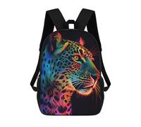 sinyumoney Sac À Dos Imprimé 3D Pour Garçons Et Filles Leopard Neon Sac À Dos Scolaire Pour Enfants, Sac De Voyage Décontracté, Sac Pour Ordinateur Portable 17inch
