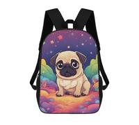 sinyumoney Sac À Dos Imprimé 3D Pour Garçons Et Filles Little Pug Sac À Dos Scolaire Pour Enfants, Sac De Voyage Décontracté, Sac Pour Ordinateur Portable 17inch