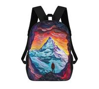 sinyumoney Sac À Dos Imprimé 3D Pour Garçons Et Filles Mountain Majesty A Hiker's Perspective Sac À Dos Scolaire Pour Enfants, Sac De Voyage Décontracté, Sac Pour Ordinateur Portable 17inch