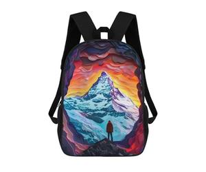 sinyumoney Sac À Dos Imprimé 3D Pour Garçons Et Filles Mountain Majesty A Hiker's Perspective Sac À Dos Scolaire Pour Enfants, Sac De Voyage Décontracté, Sac Pour Ordinateur Portable 17inch