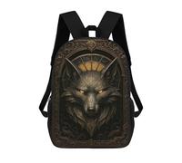 sinyumoney Sac À Dos Imprimé 3D Pour Garçons Et Filles Ornate Fox Head - Gothic Elegance Fantasy Poster Sac À Dos Scolaire Pour Enfants, Sac De Voyage Décontracté, Sac Pour Ordinateur Portable 17inch