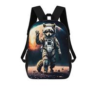 sinyumoney Sac À Dos Imprimé 3D Pour Garçons Et Filles Raccoon Astronaut on Mars Sac À Dos Scolaire Pour Enfants, Sac De Voyage Décontracté, Sac Pour Ordinateur Portable 17inch