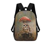 sinyumoney Sac À Dos Imprimé 3D Pour Garçons Et Filles Rainy Forest Owl Sac À Dos Scolaire Pour Enfants, Sac De Voyage Décontracté, Sac Pour Ordinateur Portable 17inch