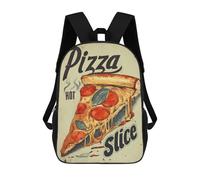 sinyumoney Sac À Dos Imprimé 3D Pour Garçons Et Filles Retro Pizza Vintage Hot Slice Wall Art Sac À Dos Scolaire Pour Enfants, Sac De Voyage Décontracté, Sac Pour Ordinateur Portable 17inch