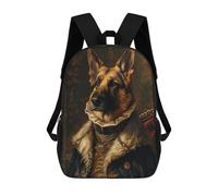 sinyumoney Sac À Dos Imprimé 3D Pour Garçons Et Filles Royal German Shepherd Portrait Sac À Dos Scolaire Pour Enfants, Sac De Voyage Décontracté, Sac Pour Ordinateur Portable 17inch