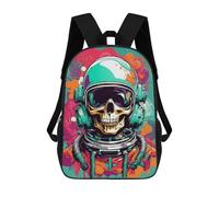 sinyumoney Sac À Dos Imprimé 3D Pour Garçons Et Filles Skull Astronaut in Space Suit -1 Sac À Dos Scolaire Pour Enfants, Sac De Voyage Décontracté, Sac Pour Ordinateur Portable 17inch