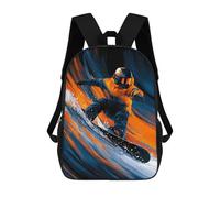 sinyumoney Sac À Dos Imprimé 3D Pour Garçons Et Filles Snowboarding Adventure in Orange Sac À Dos Scolaire Pour Enfants, Sac De Voyage Décontracté, Sac Pour Ordinateur Portable 17inch