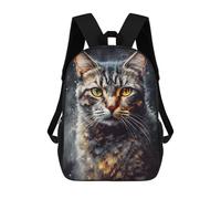 sinyumoney Sac À Dos Imprimé 3D Pour Garçons Et Filles Tabby Cat Portrait Sac À Dos Scolaire Pour Enfants, Sac De Voyage Décontracté, Sac Pour Ordinateur Portable 17inch