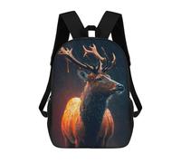 sinyumoney Sac À Dos Imprimé 3D Pour Garçons Et Filles The Glowing Deer Sac À Dos Scolaire Pour Enfants, Sac De Voyage Décontracté, Sac Pour Ordinateur Portable 17inch