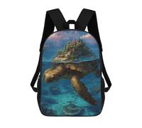 sinyumoney Sac À Dos Imprimé 3D Pour Garçons Et Filles Turtle Island Fantasy Sac À Dos Scolaire Pour Enfants, Sac De Voyage Décontracté, Sac Pour Ordinateur Portable 17inch