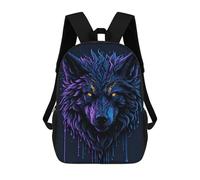 sinyumoney Sac À Dos Imprimé 3D Pour Garçons Et Filles Wolf Head Sac À Dos Scolaire Pour Enfants, Sac De Voyage Décontracté, Sac Pour Ordinateur Portable 17inch